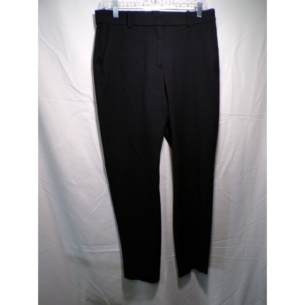 H&M Women's Black Dress Pants Size 10 Flat Front Straight Leg Trouser